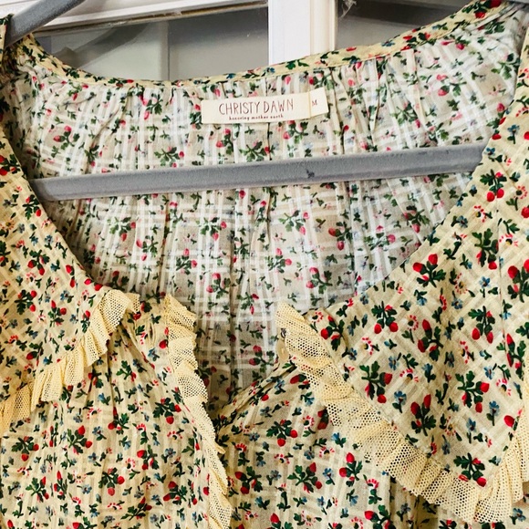 Christy Dawn Floral Blouse with Ruffle Trim - Picture 3 of 9